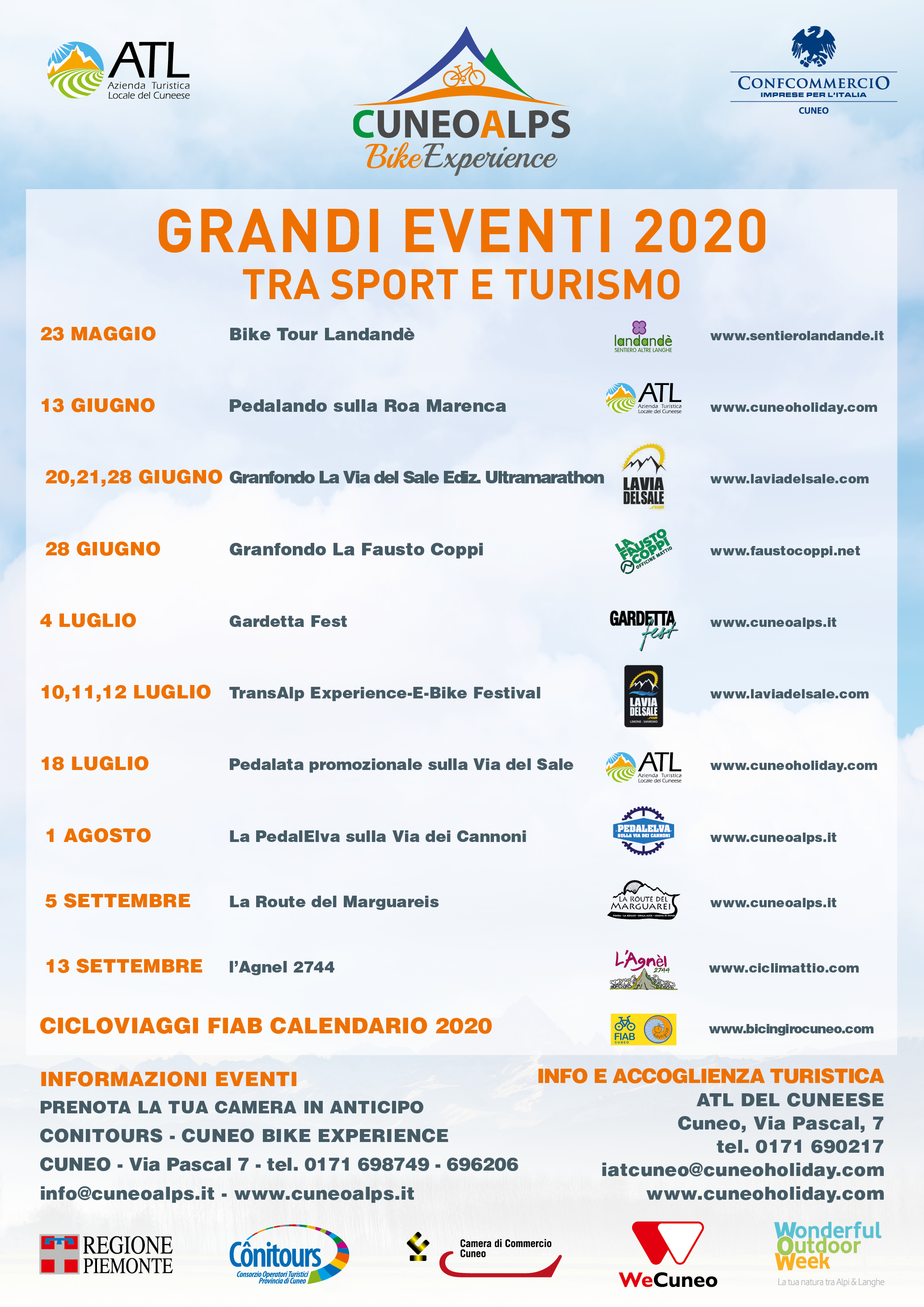 Calendario 2020 Eventi Cuneo